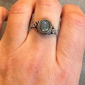 Sterling Silver Natural Labradorite Ring